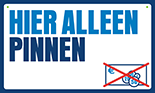 HieralleenPinnen Hangbord liggend 155x93mm
